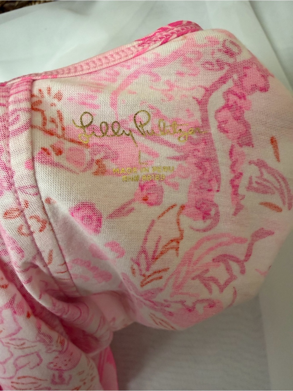 Lilly Pulitzer Pink Tee Tank Dress Large - Picture 5 of 5